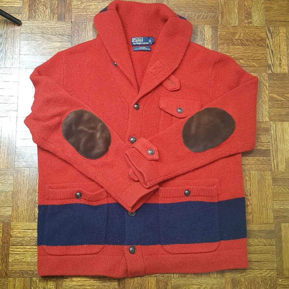 Polo Wool Shawl Collar Cardigan